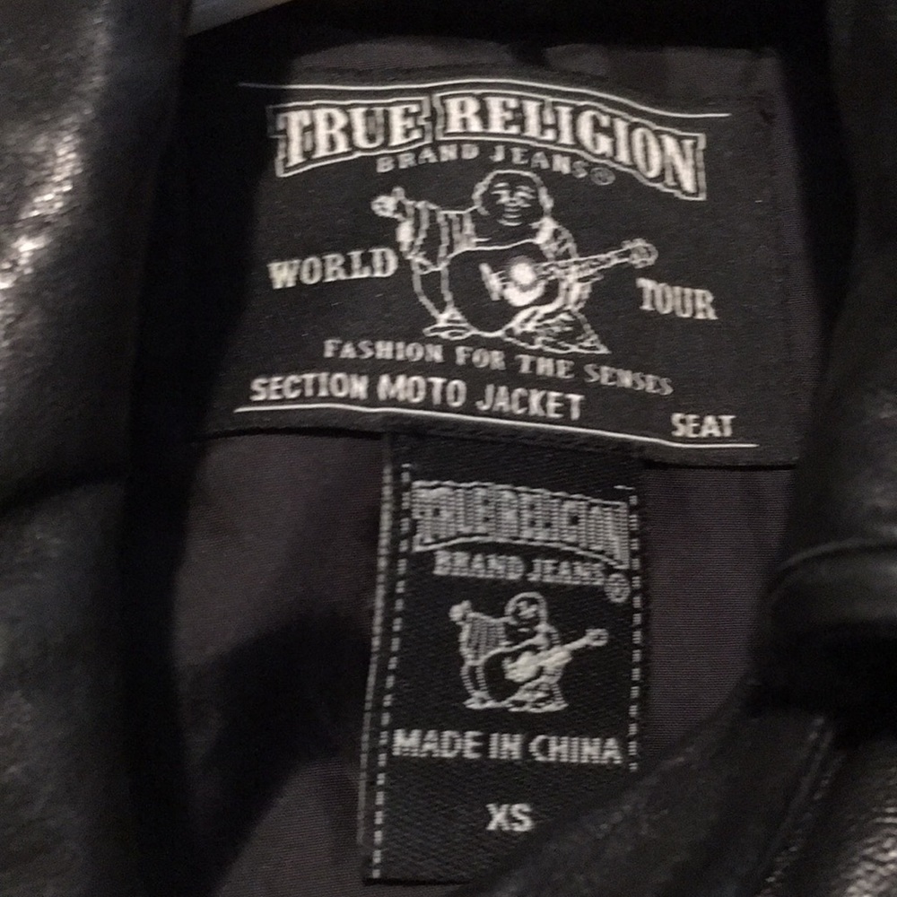 True Religion lambskin leather coat size xs - Picture 7 of 8